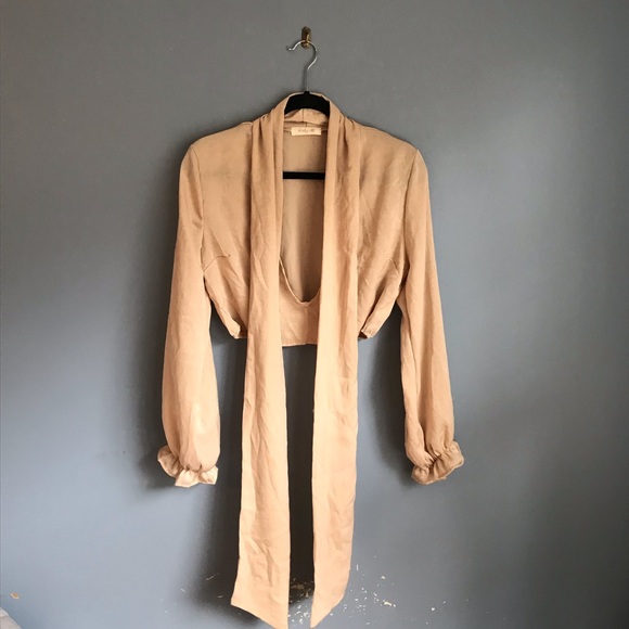 Satin Champagne Crop - Picture 2 of 3